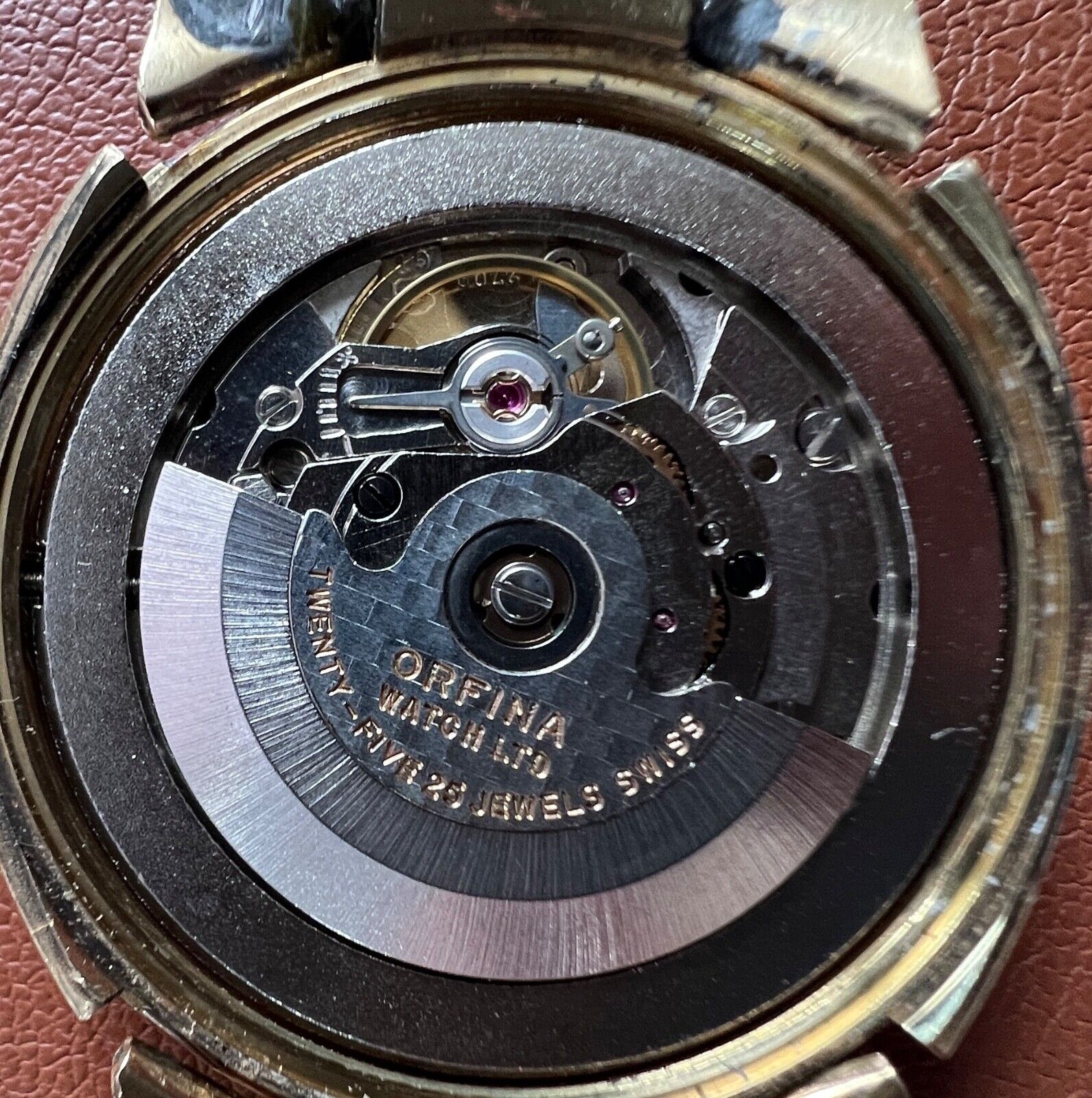 ORFINA " Golden Flame " Automatic Herren Armbanduhr Gold 40,2 mm ETA 2790 - Antikhandel-Stuttgart