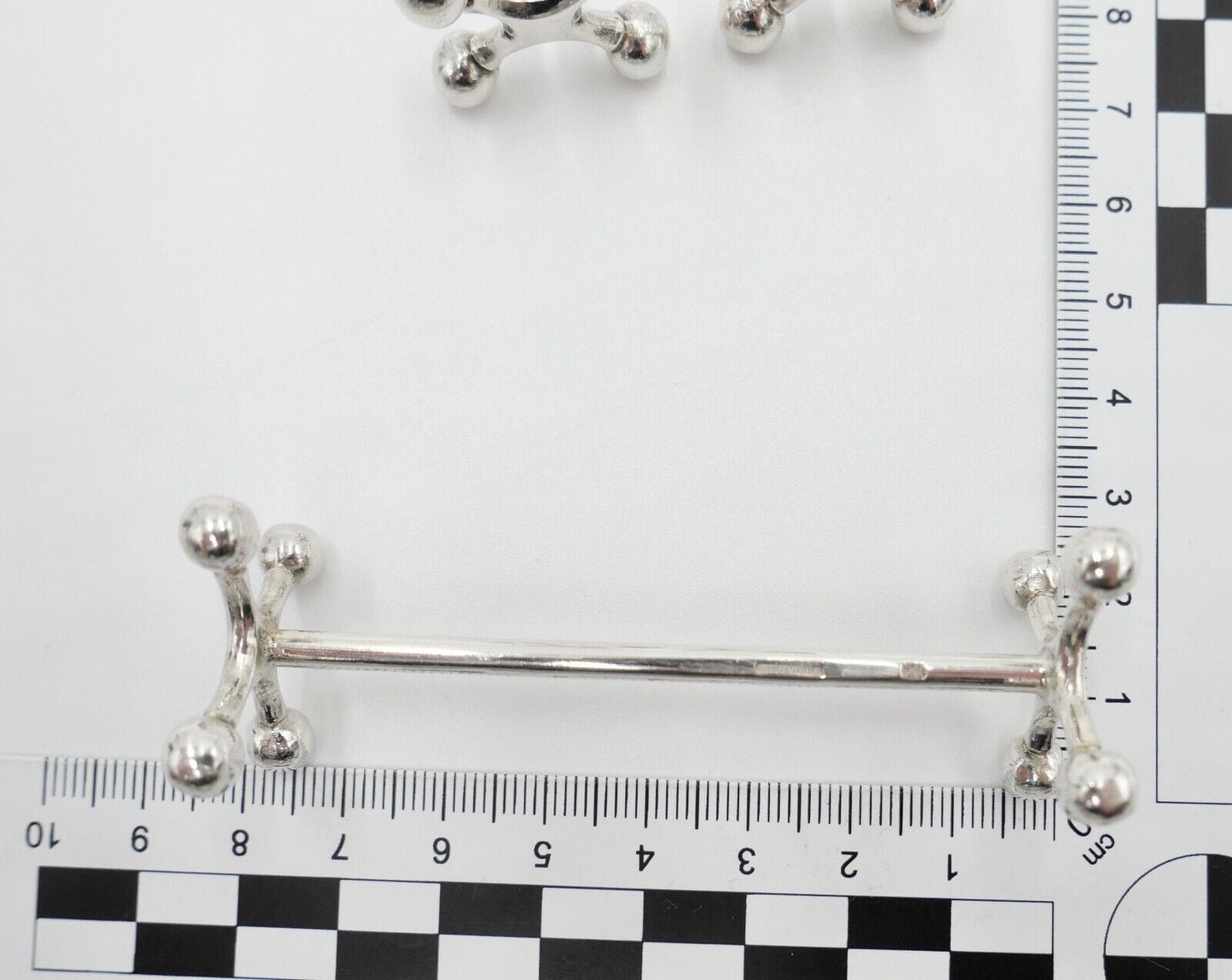 3x Messerhalter Besteck Halter Christofle Kugelkopf Versilbert FRANCE - Antikhandel-Stuttgart