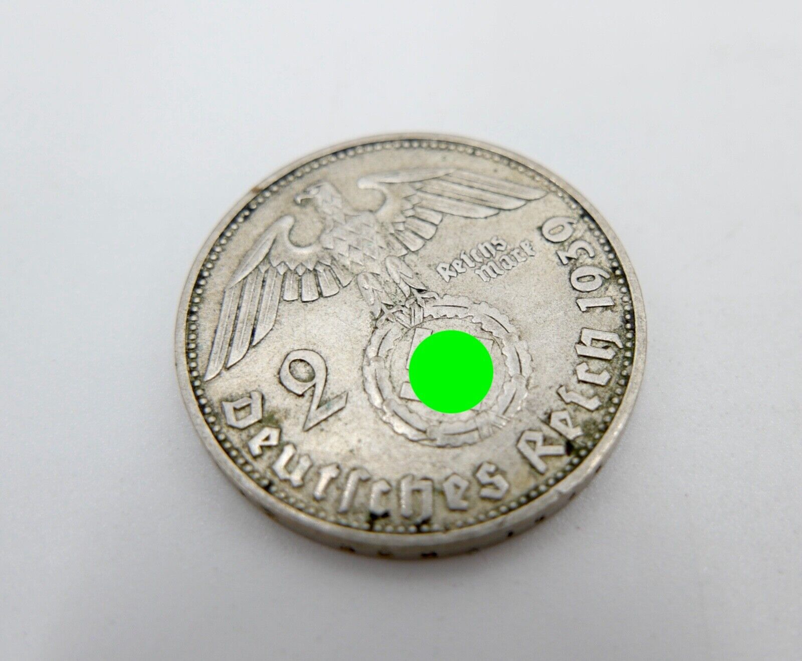 2 Reichsmark 1939 D FEHLPRÄGUG DOPPELPRÄGUNG auf Prägestätte Datum Schrift J.366 - Antikhandel-Stuttgart