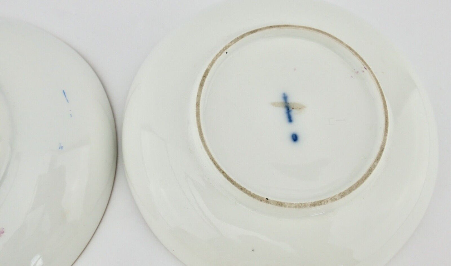 2 Stück antike KPM Sammeltassen Blumenmalerei Goldrand 1849 - 1870 - Antikhandel-Stuttgart