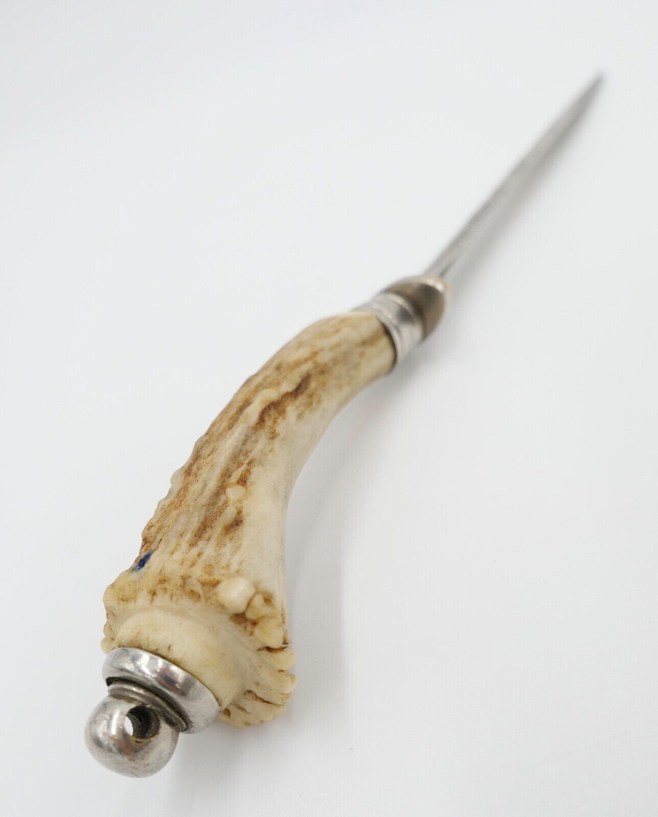 alter Brieföffner Hirschgeweih Griff A. Aragon JP Garcia 18 Oaxaca Mexico - Antikhandel-Stuttgart