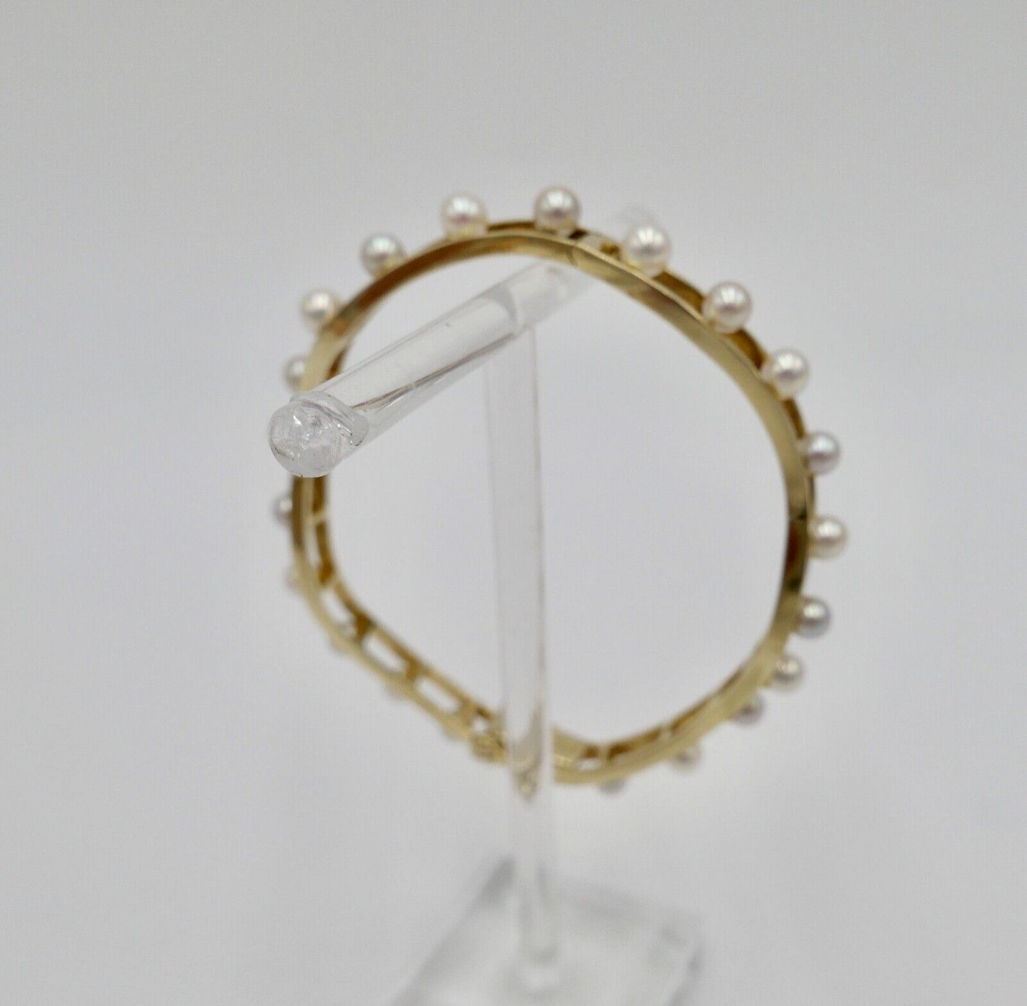 Massives Perlen Gold Armband Armreif 585 / 14K Gelbgold EG GE Gottlieb Ebinger - Antikhandel-Stuttgart