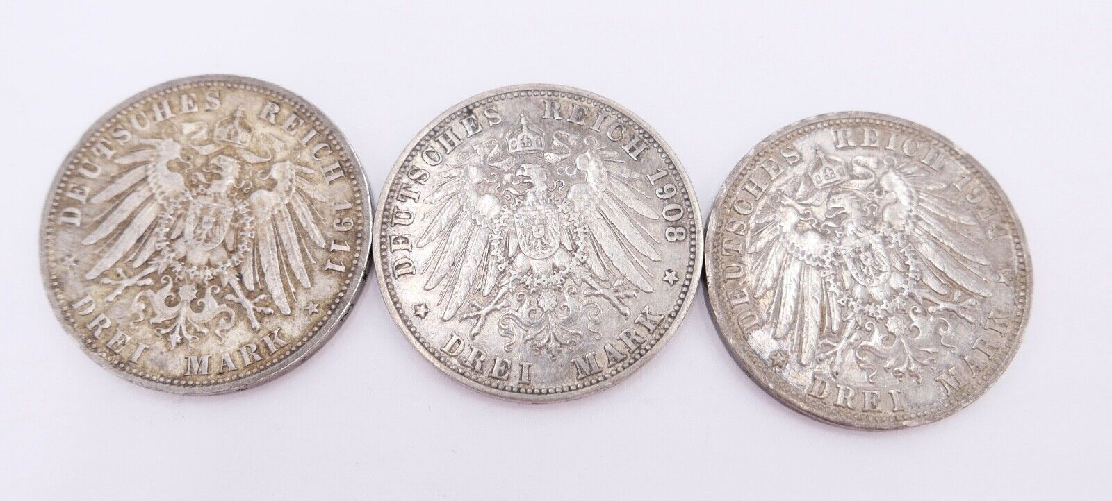 3x 3 Mark ss - stg Bayern Otto - Luitpold - Ludwig Jäger J.47 + J.49 + J.52 - Antikhandel-Stuttgart