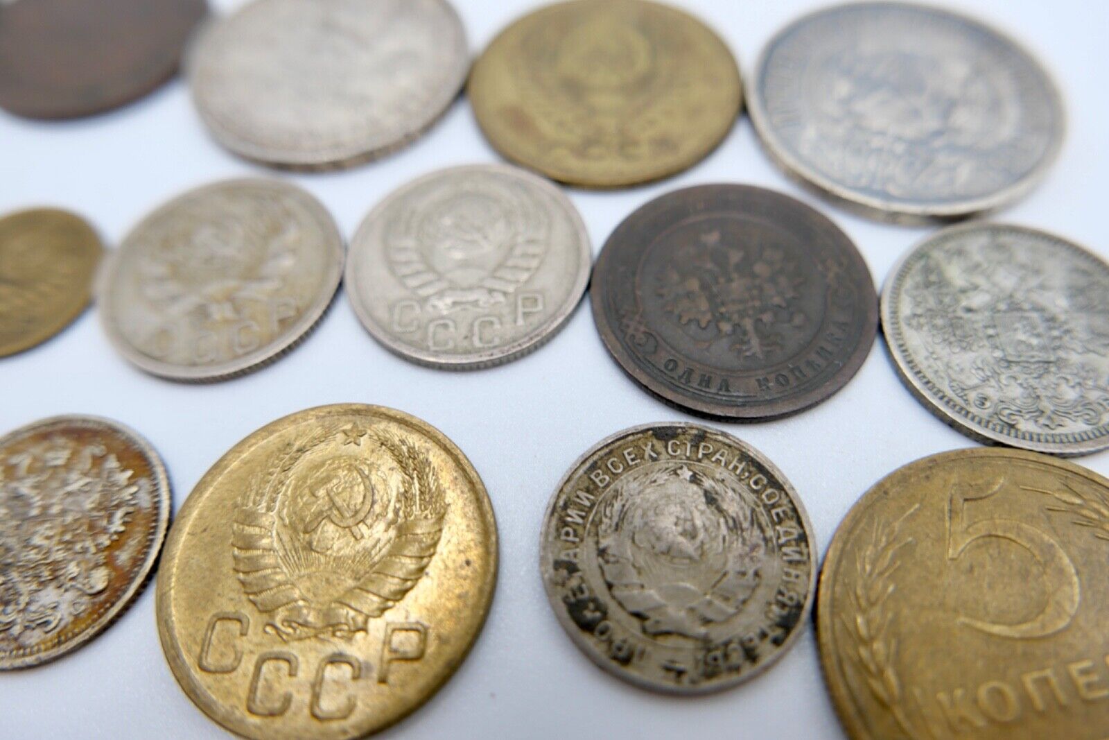 Posten Lot Konvolut Münzen Russland UDSSR KOPEKE 1870-1961 Silber - Antikhandel-Stuttgart