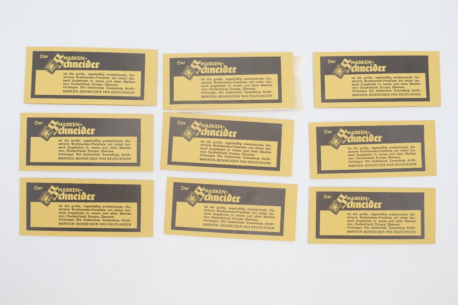 Posten 9 Stück Schneider Briefmarken Markenheftchen BRD Lorsch / Hessen MH 11 - Antikhandel-Stuttgart