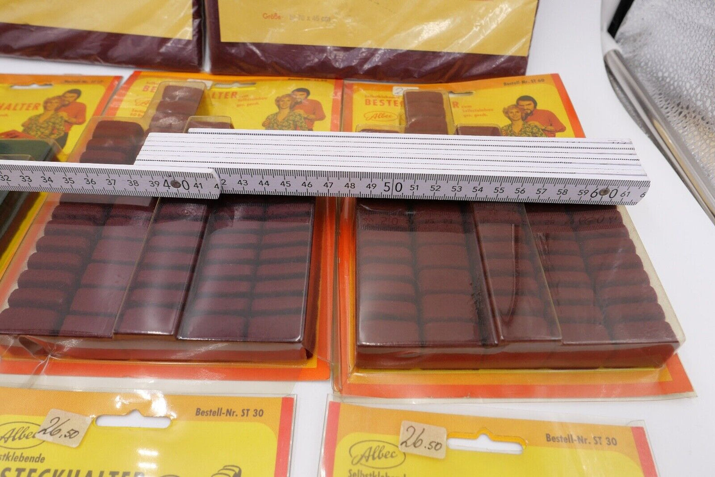 Posten Konvolut Besteckhalter und Filz NEU in OVP Ladenauflösung ALBEC 1980er - Antikhandel-Stuttgart