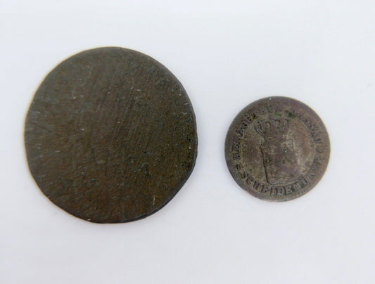 Nassau Hessen-Pfalz 1 Kreuzer 1861 und 1 unbekannt - Antikhandel-Stuttgart