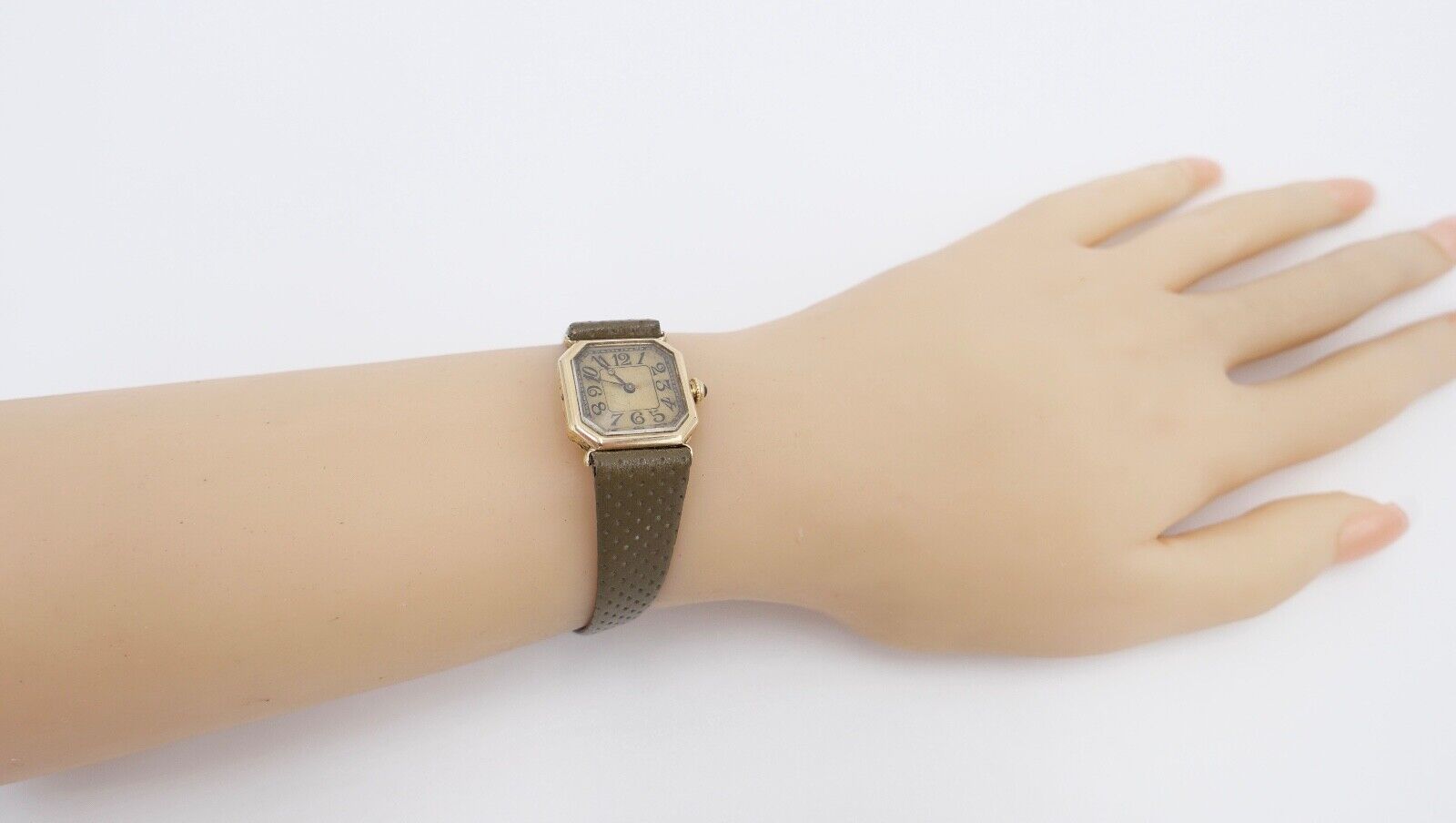 1930er Herren Damen Uhr Henry Blank & Co and Cresarrow USA 585 14K Gold Saphire - Antikhandel-Stuttgart