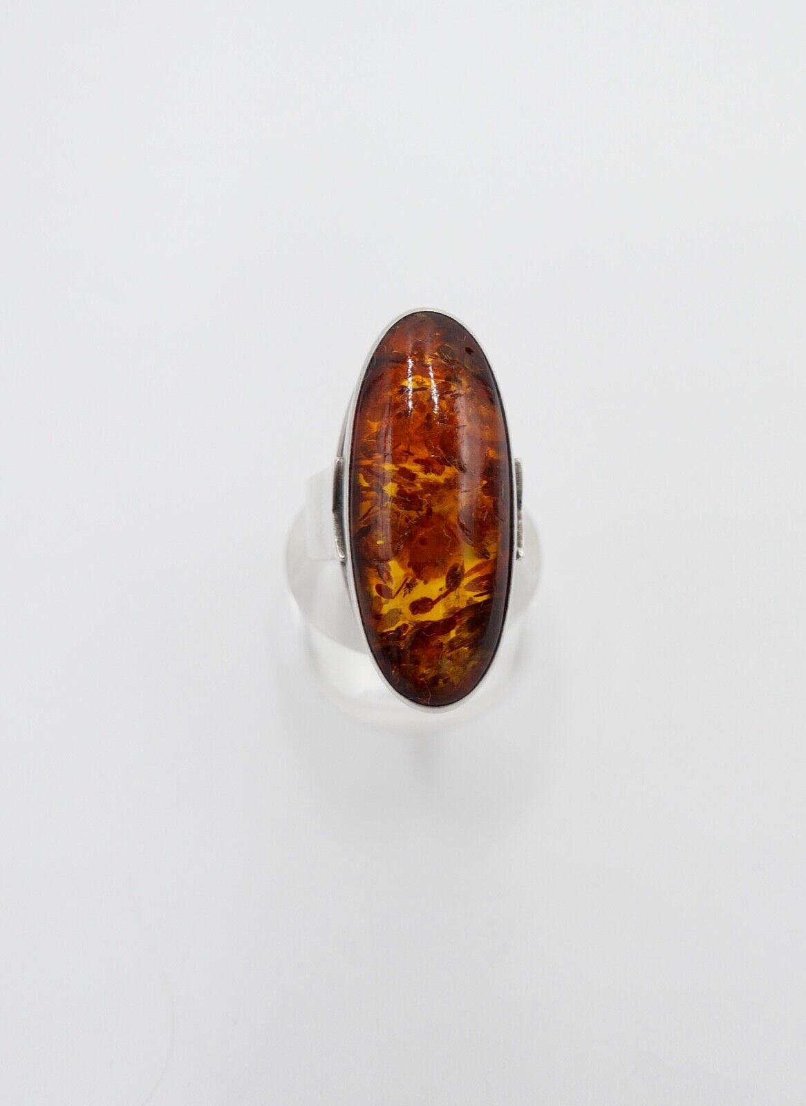 Art Deco FISCHLAND Bernstein Gr. 62 Ring 6,2 gr silber 835 vintage silver - Antikhandel-Stuttgart