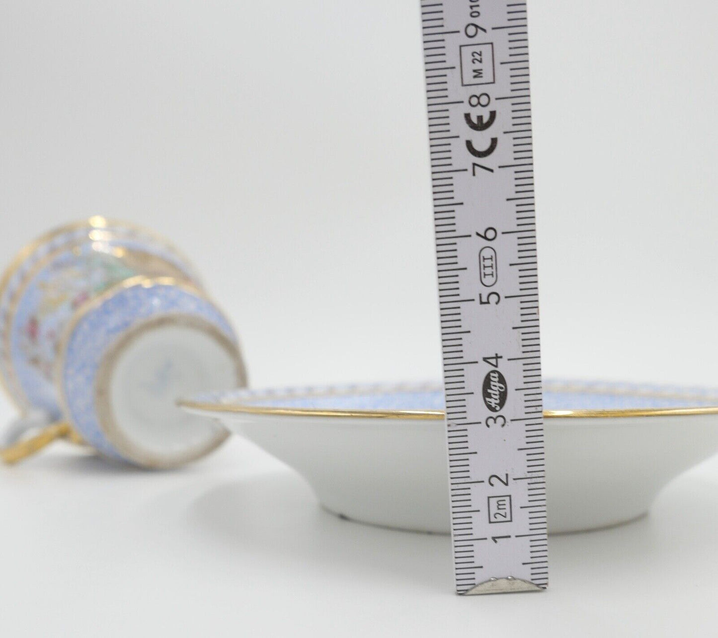 antike Historismus Porzellan Tasse & Untertasse August Rappsilber 1880-1886 - Antikhandel-Stuttgart