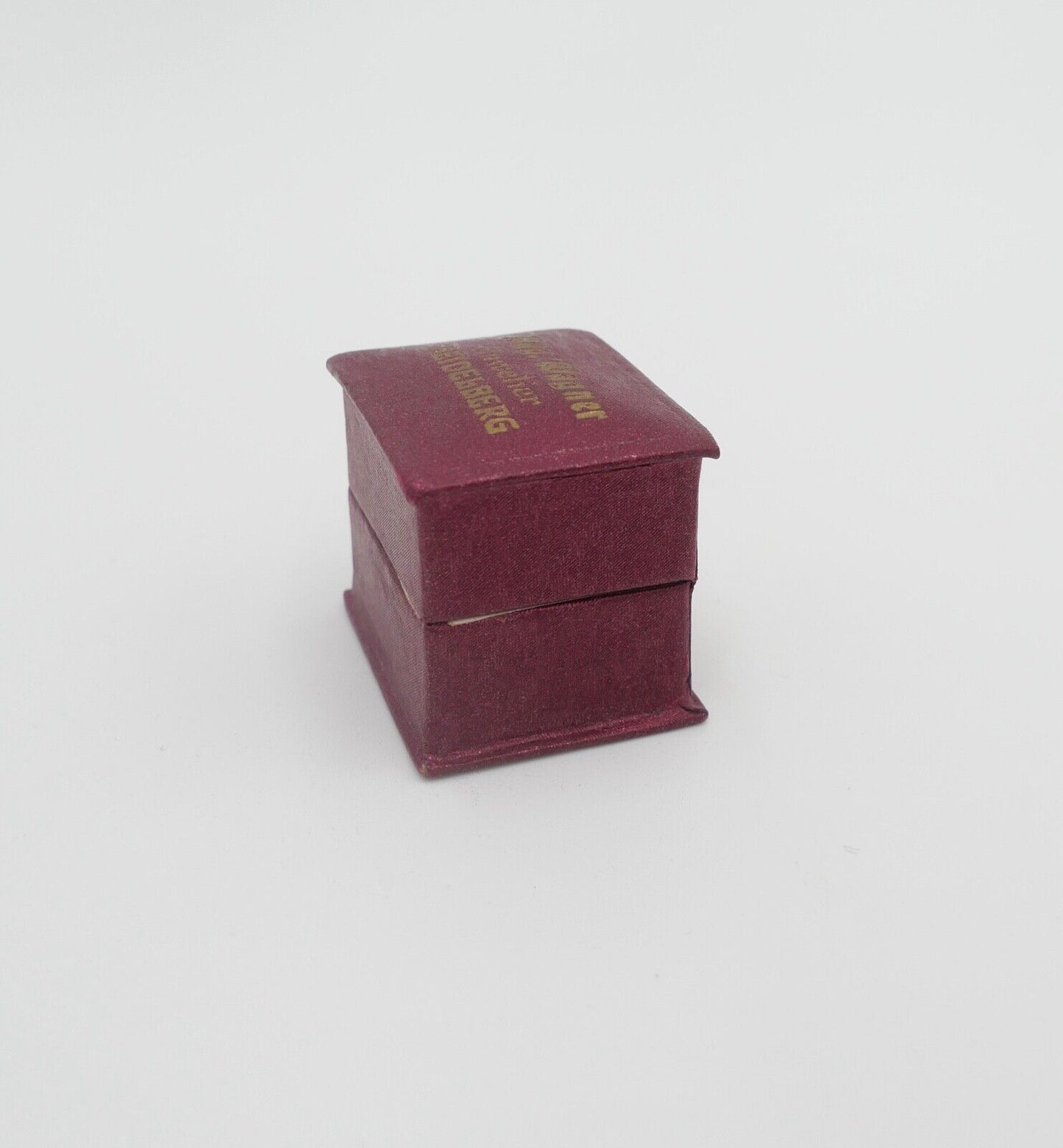 antikes Ringetui 3,6x3x3 cm Rot Etui Box Aufbewahrung Schatulle - Antikhandel-Stuttgart