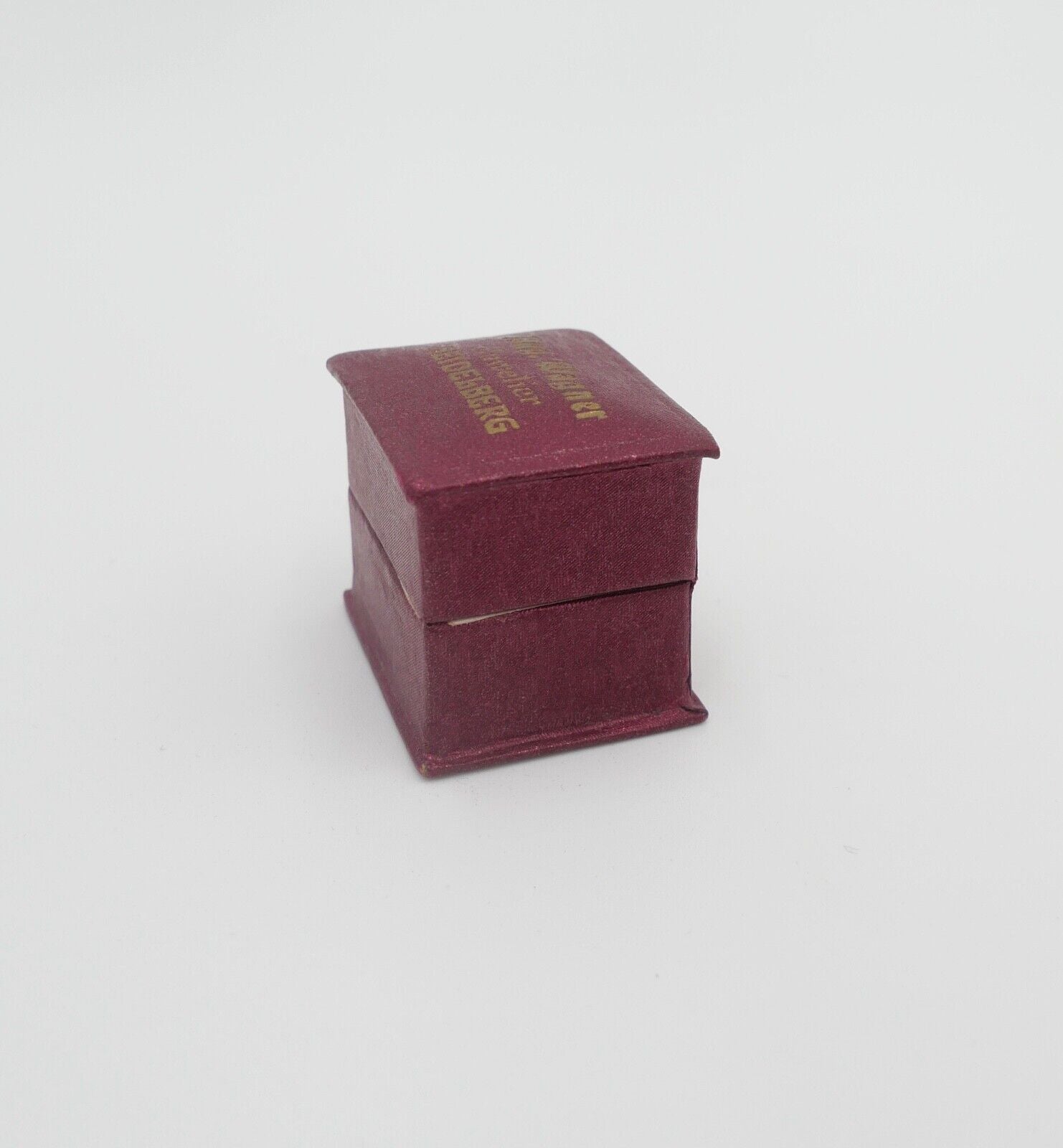 antikes Ringetui 3,6x3x3 cm Rot Etui Box Aufbewahrung Schatulle - Antikhandel-Stuttgart