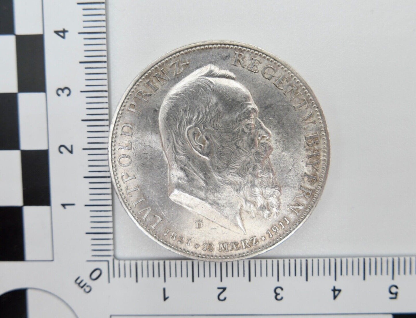 Bayern 5 Mark 1911 D J.50 Jäger Prinzregent Luitpold 90. Geburtstag Silber - Antikhandel-Stuttgart