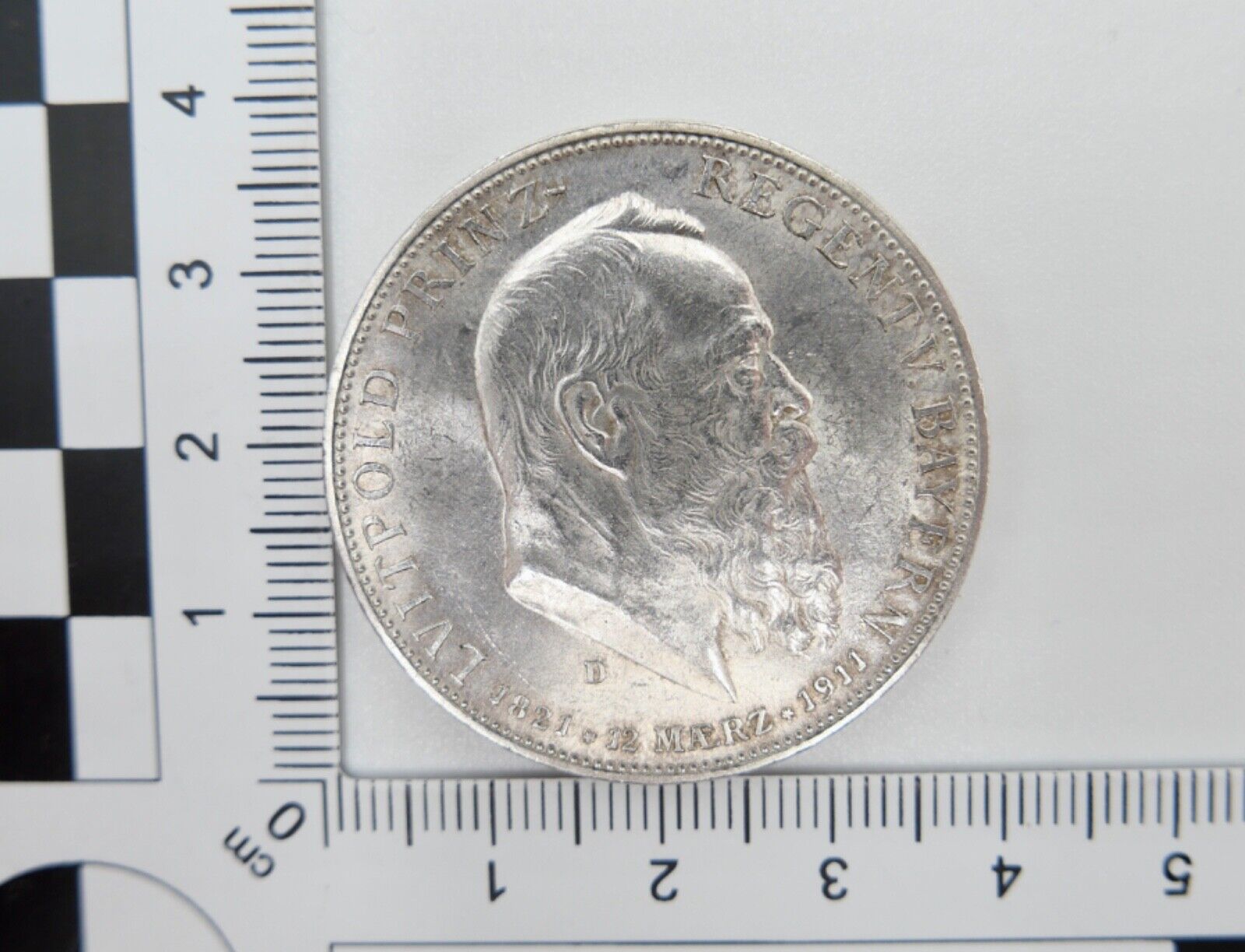 Bayern 5 Mark 1911 D J.50 Jäger Prinzregent Luitpold 90. Geburtstag Silber - Antikhandel-Stuttgart