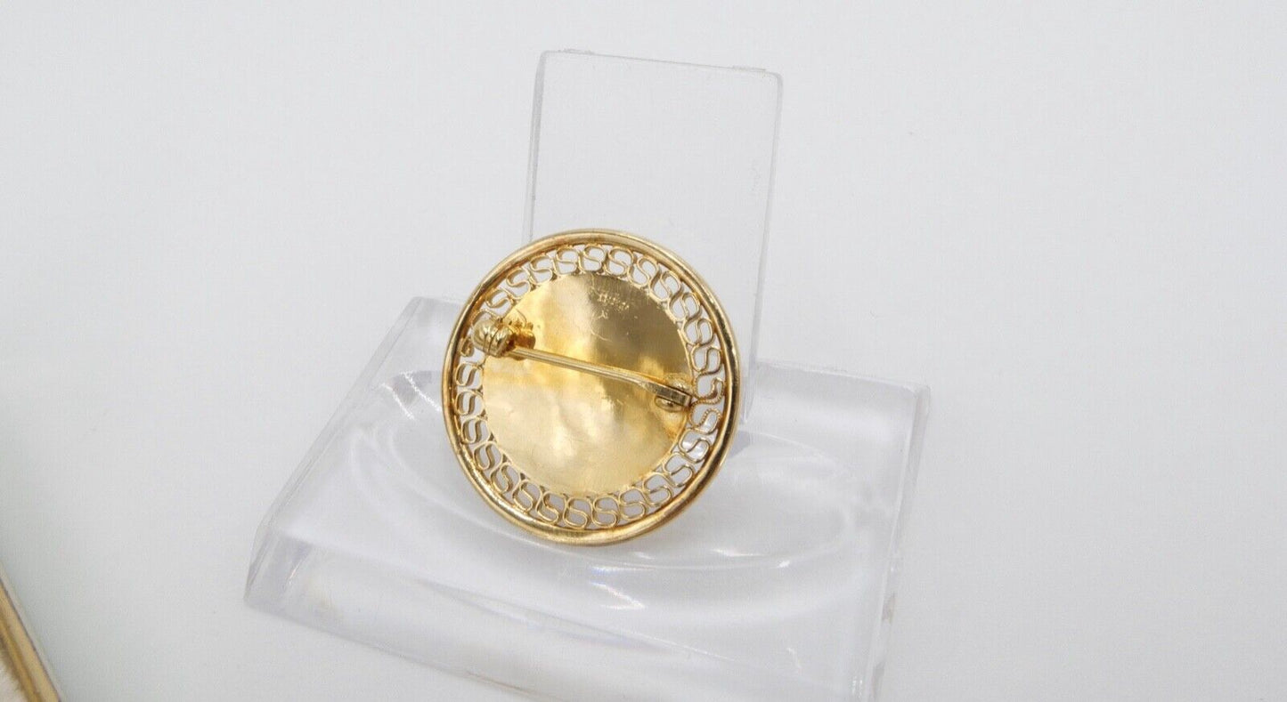 GM Generalmotors Pin Brosche in Etui Overseas vergoldet 20 / 12K G.F. - Antikhandel-Stuttgart