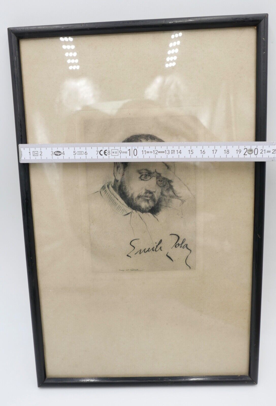 Kopie Émile Zola, mit Unterschrift ( aus dem Leben ); Gustav Courbet - Antikhandel-Stuttgart