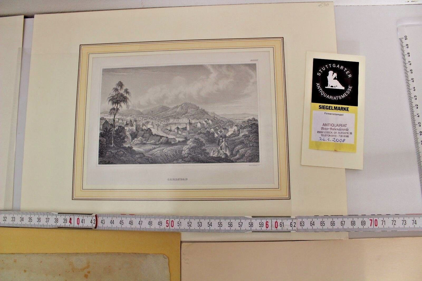 Antike Schriften Geistliche Stammbaum Nürnberg Carlsbad Druck Zeitschrift Posten - Antikhandel-Stuttgart