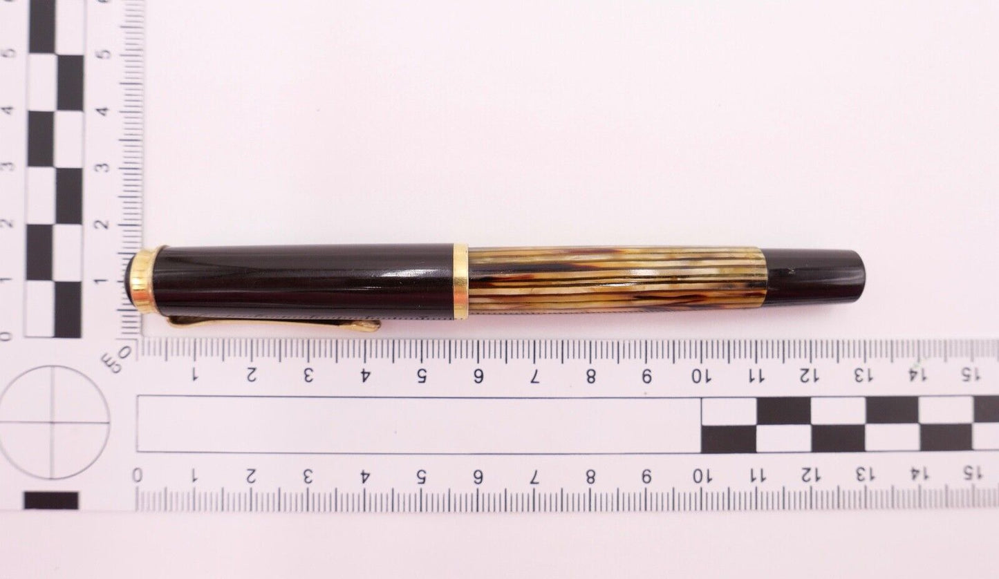 PELIKAN 400 Füller 585 / 14Ct Goldfeder Kolbenfüller Schildpatt M - Antikhandel-Stuttgart