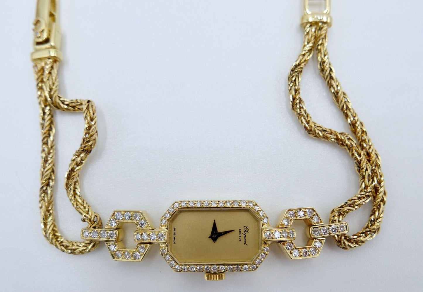 Chopard L.U.C. Damen 750 Gelbgold Armbanduhr 20x13mm 71 Brillanten 1,06 Ct G3736 - Antikhandel-Stuttgart