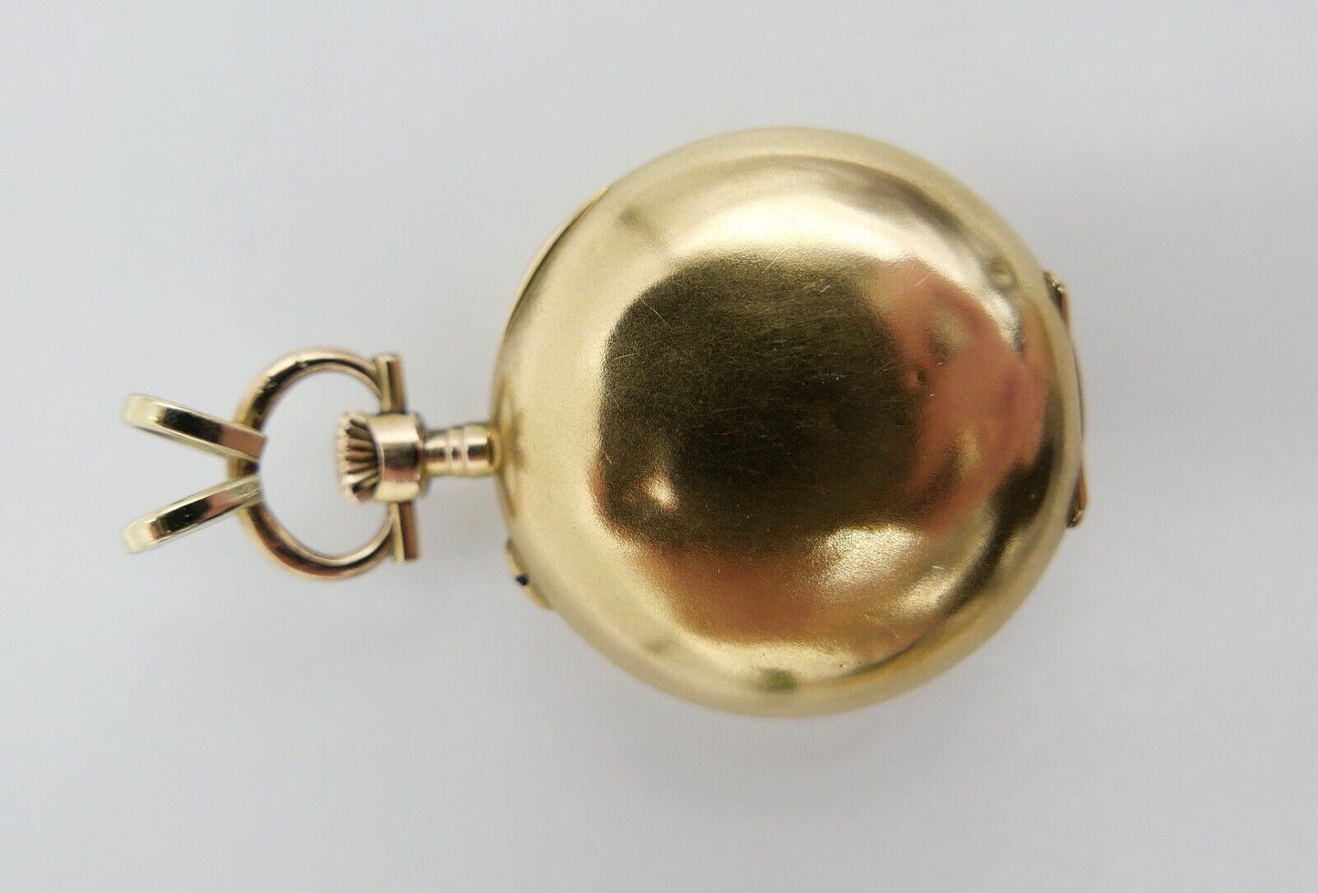 Antike Schweizer Damen Taschenuhr 585 Gold Diamanten im Kleeblatt 56 14K 0,585 - Antikhandel-Stuttgart