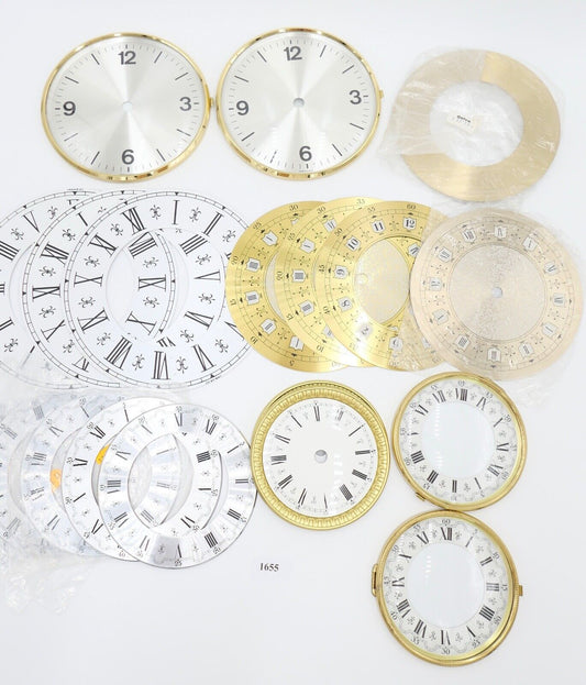 NEU Posten Uhrmacherauflösung Zifferblatt Ersatzteile Aluminium Messing Kaminuhr - Antikhandel-Stuttgart