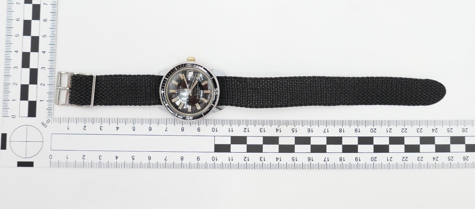 RAR 60er BULER Beryllium Balance Jemaflex DIVER Taucher Ø 36 mm neues Armband - Antikhandel-Stuttgart