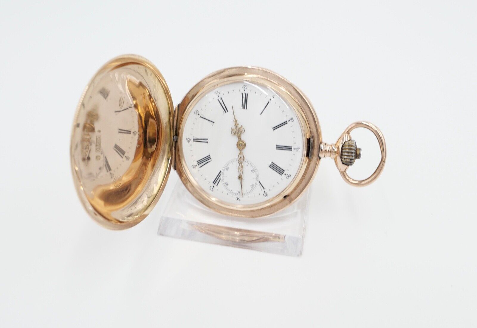 IWC Taschenuhr 585 / 14K GOLD 50mm 1894-1896 Savonette Cal. 53 - Antikhandel-Stuttgart