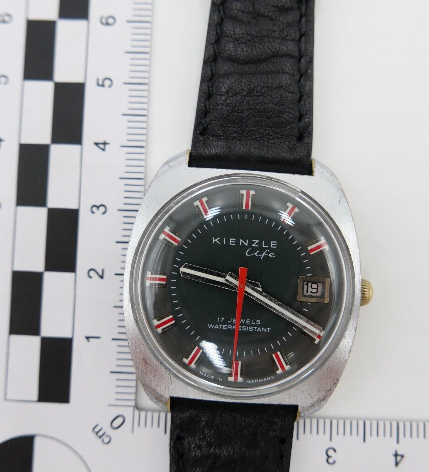 alte " KIENZLE LIFE " Armbanduhr Handaufzug Herren Cl. 21600 / 7425 INT - Antikhandel-Stuttgart