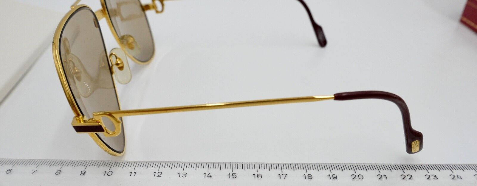 Must de Cartier VENDOME LAQUE 140 59/16 Sonnenbrille / Brille Gold 1980er Etui - Antikhandel-Stuttgart