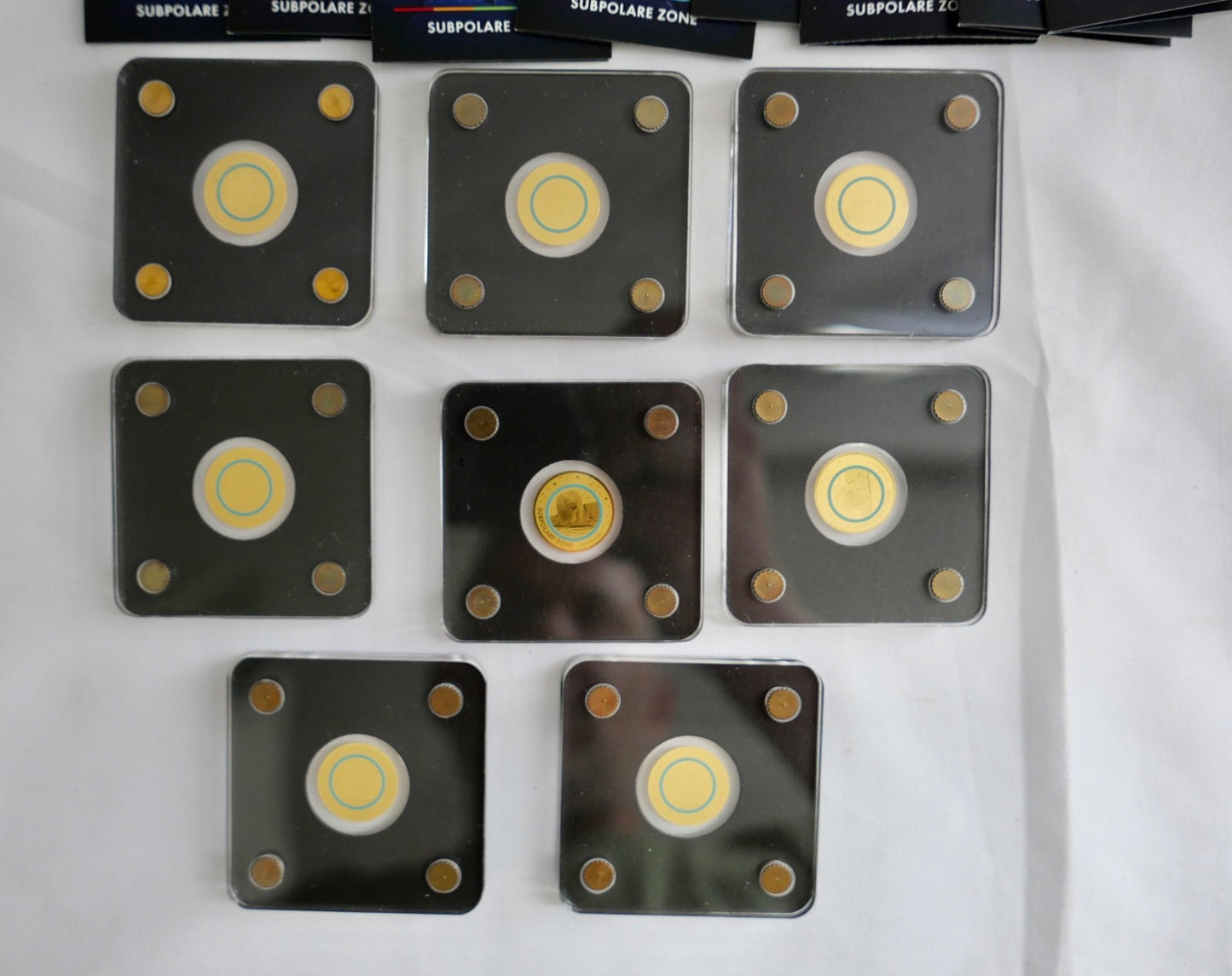 8 x Goldmünzen 3000 Francs 1/500 oz 2020 Subpolare Zone Eisbär