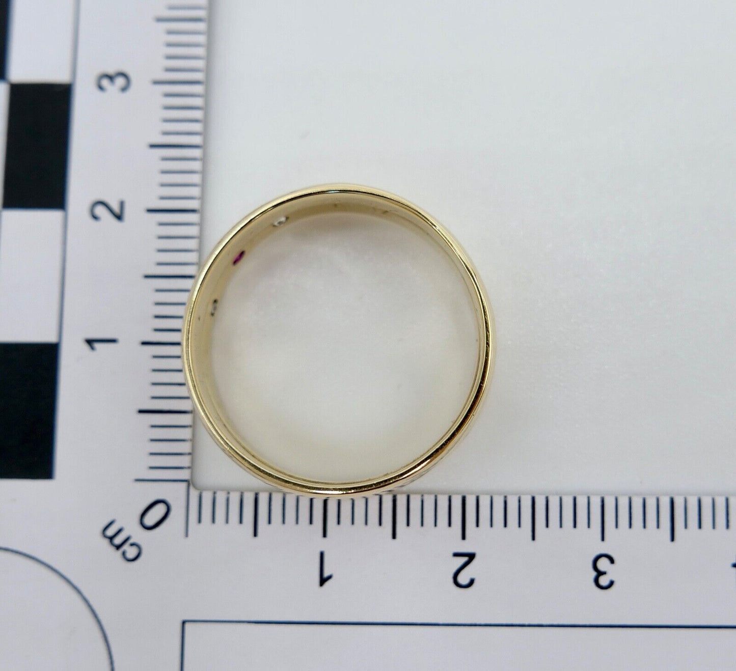 1903 1937 Antik Ehe Ring Ringe Gold 585 14K Rubin & Diamant im Altschliff Gr.61 - Antikhandel-Stuttgart