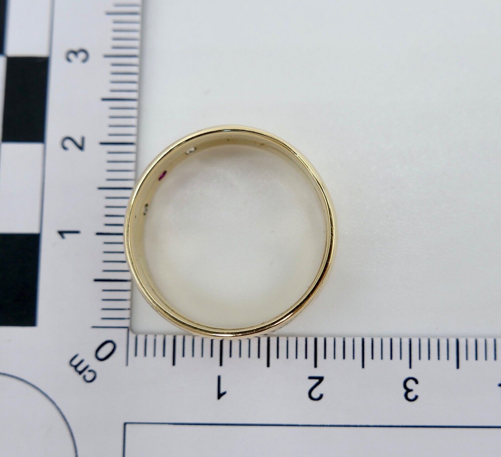 1903 1937 Antik Ehe Ring Ringe Gold 585 14K Rubin & Diamant im Altschliff Gr.61 - Antikhandel-Stuttgart