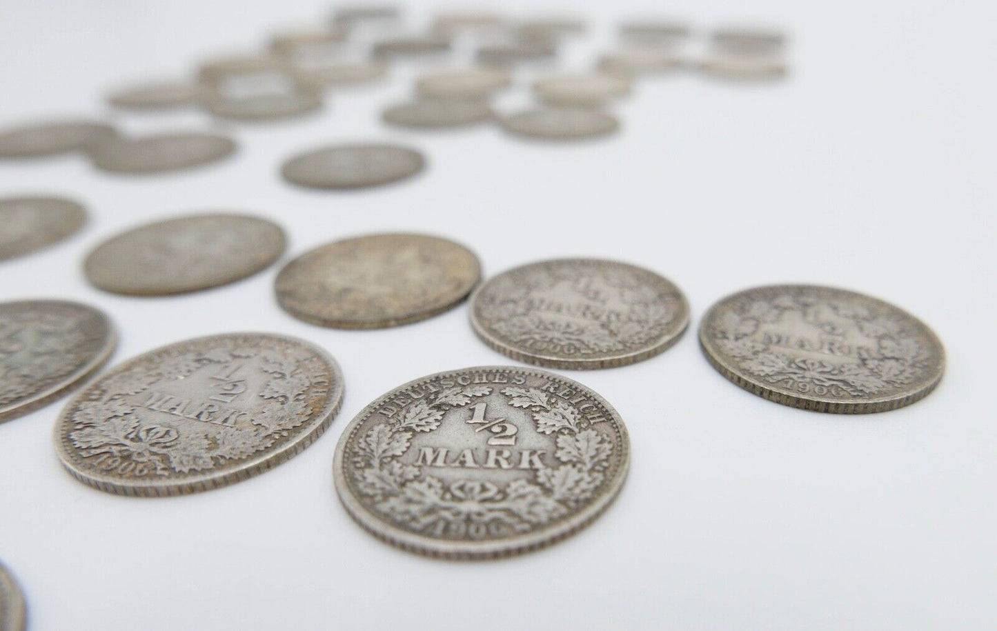 39x 1/2 Mark Jäger 16 / J.16 Silber 1905-1919 ss-stg sehr schön - Stempelglanz - Antikhandel-Stuttgart