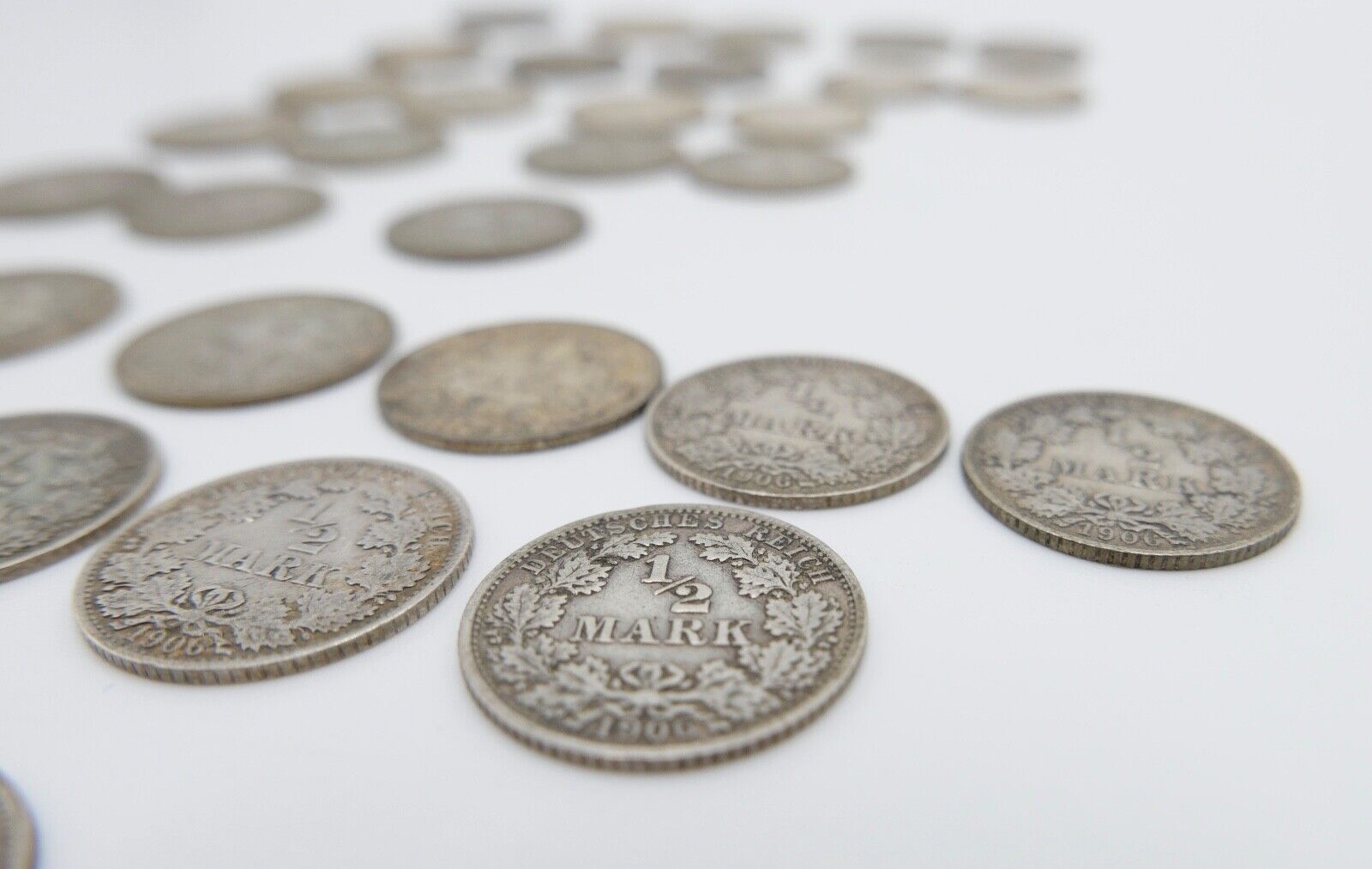 39x 1/2 Mark Jäger 16 / J.16 Silber 1905-1919 ss-stg sehr schön - Stempelglanz - Antikhandel-Stuttgart