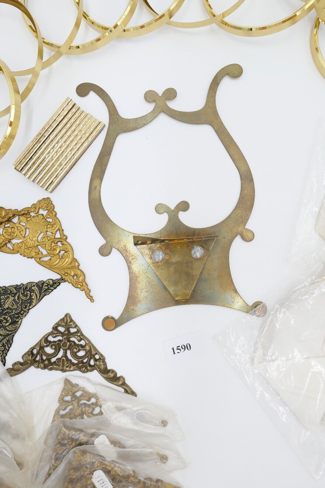 NEU Posten Uhrmacherauflösung Glaseinsatz Abdeckung Ersatzteile Messing Kaminuhr - Antikhandel-Stuttgart