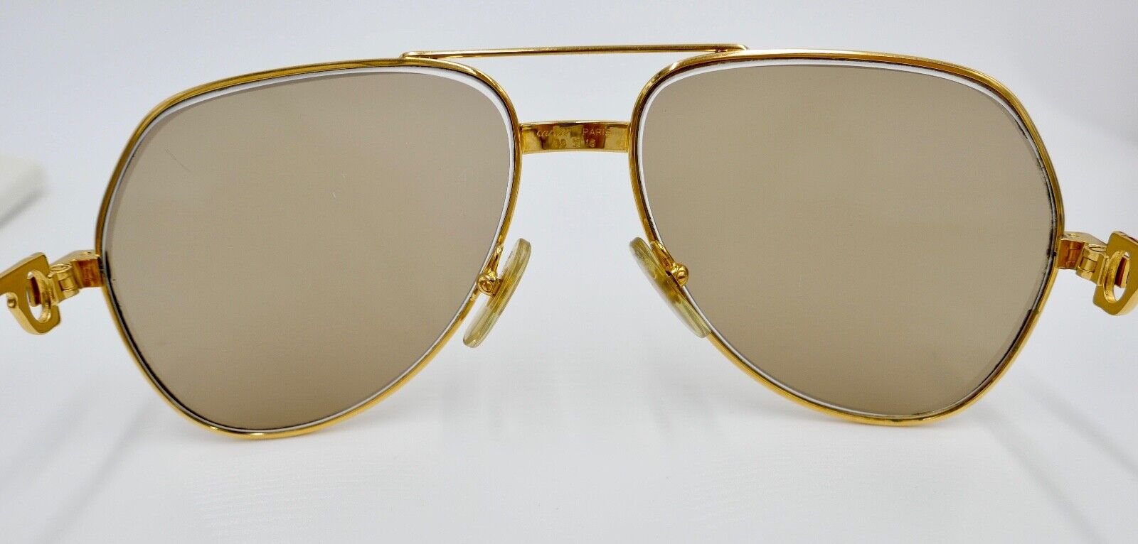 Must de Cartier VENDOME LAQUE 140 59/16 Sonnenbrille / Brille Gold 1980er Etui - Antikhandel-Stuttgart