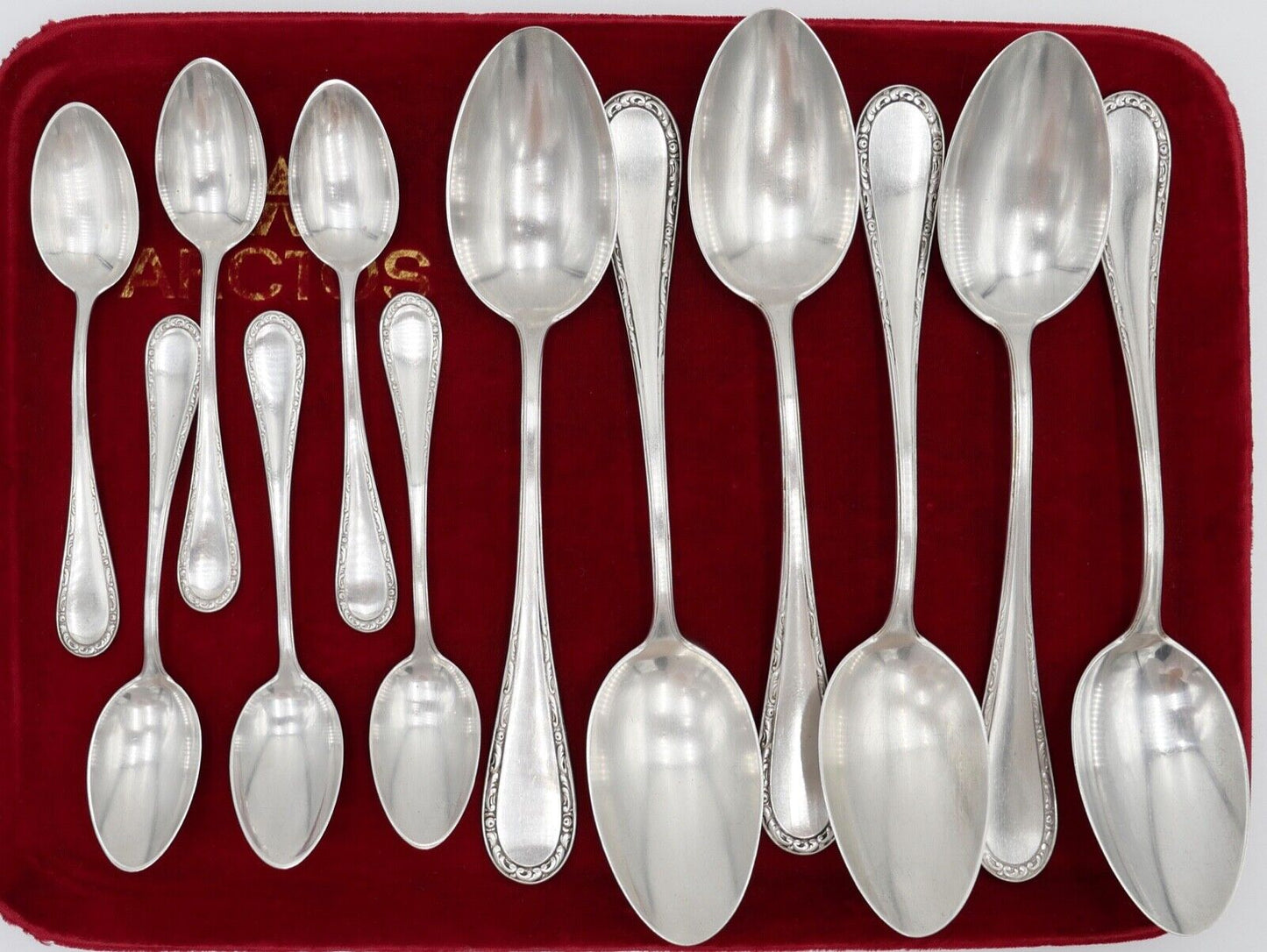 12 teilig Silberbesteck 800 ROSENTHAL Löffel silver Jugendstil cutlery Besteck - Antikhandel-Stuttgart