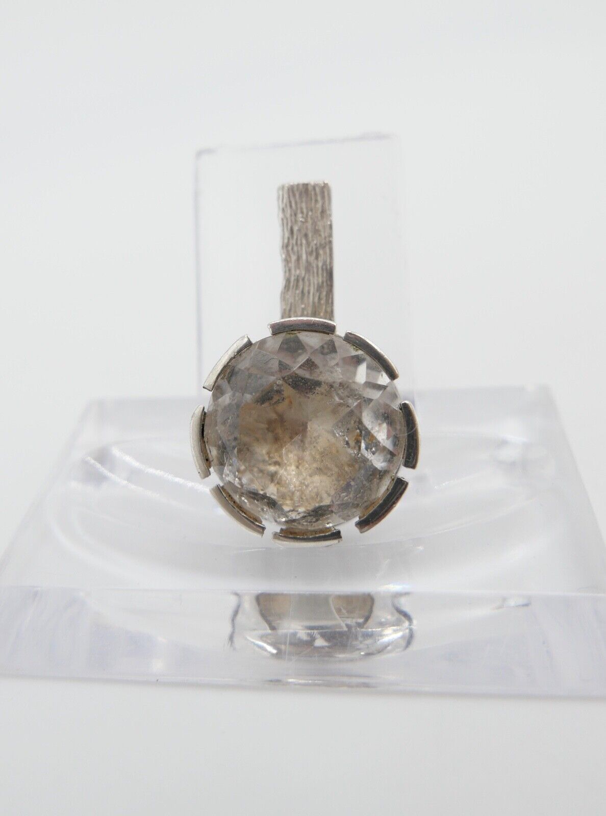 NIELSEN 925S RNS Silber Anhänger mit großem Bergkristall Ø 18 mm - Antikhandel-Stuttgart