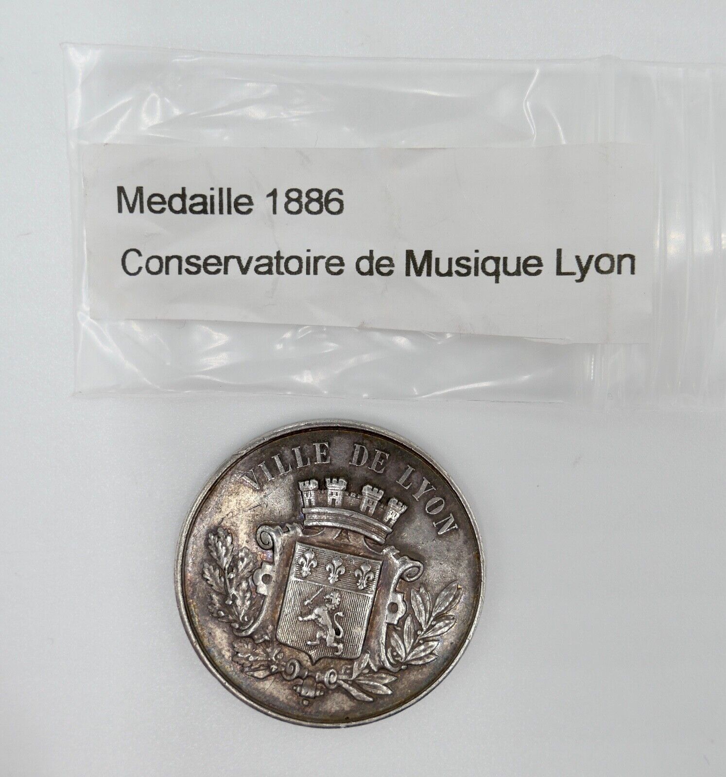 Medaille " Conservatoire de Musique " 1886 " VILLE DE LYON " Drivons Silber PRIX - Antikhandel-Stuttgart