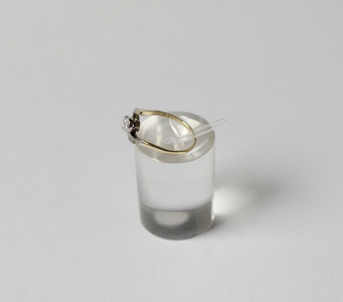 tuá e muá Gelbgold Ring 0,54 Ct Brillanten 585 14K Gr.52 1950er Jahre - Antikhandel-Stuttgart