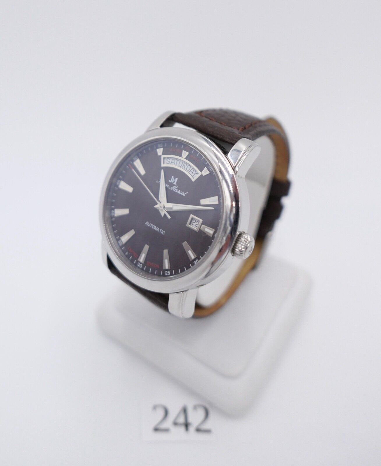 Jean Marcel Clarus 160.252 Braun ETA 2834-2 Automatic limitiert 158/300 Ø 43mm - Antikhandel-Stuttgart