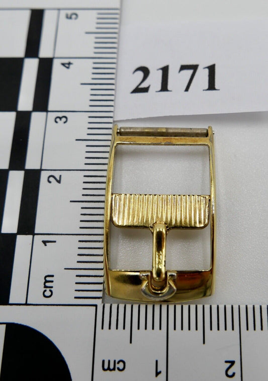 ORIGINAL alte OMEGA Dornschließe VERGOLDET PLAQUE Armbanduhr 14mm CLASP BUCKLE - Antikhandel-Stuttgart