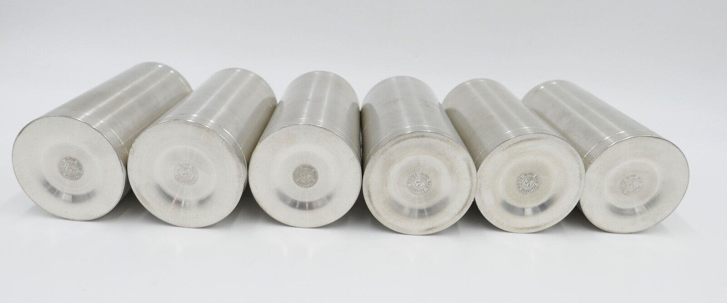 NEUwertig 6 Stück Royal SELANGOR PEWTER Zinn Tinn Becher Palmen Meer - Antikhandel-Stuttgart