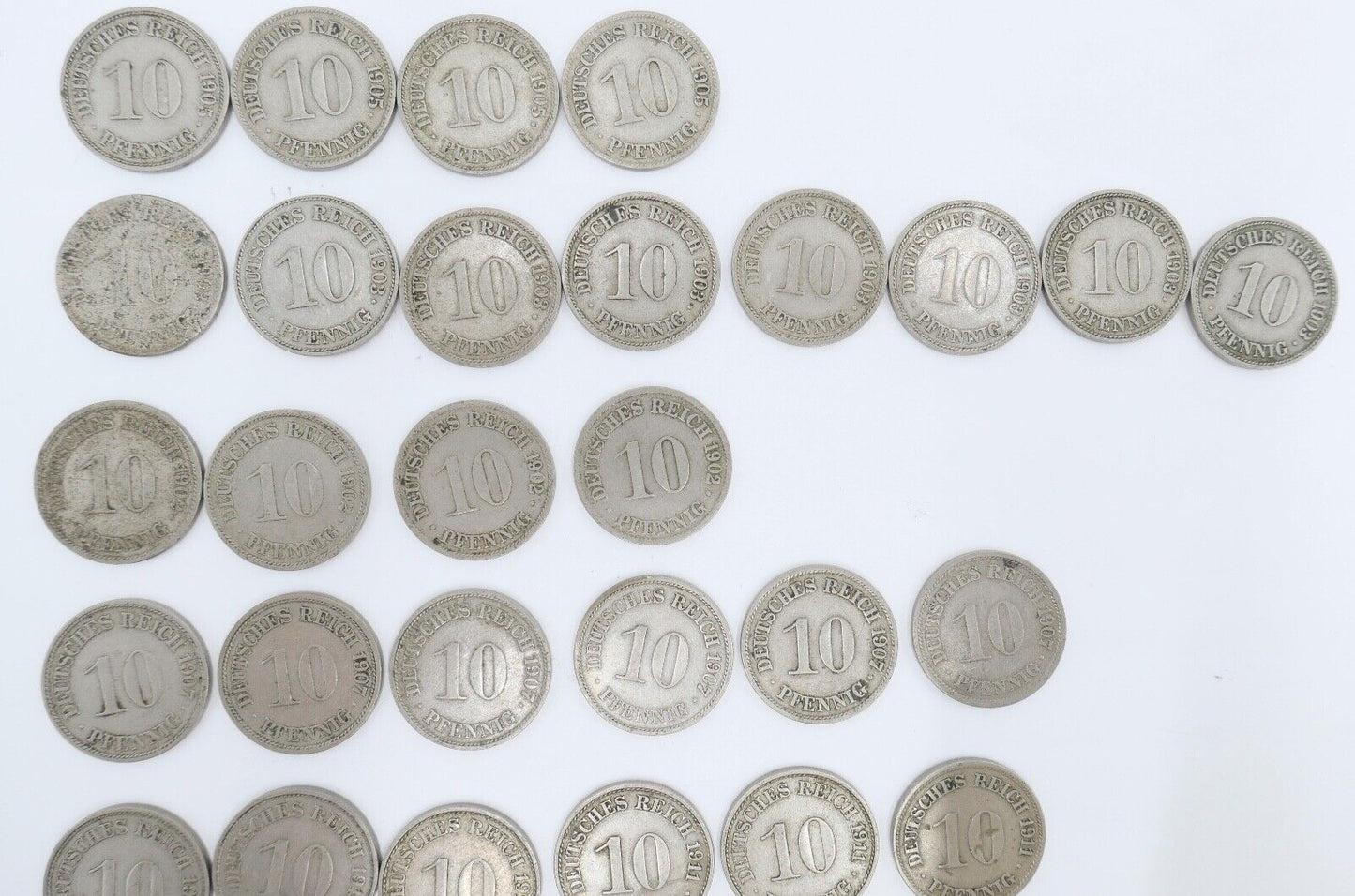 49x 10 Pfennig 1902 - 19011 Jäger J. 13 ss-stg - Antikhandel-Stuttgart