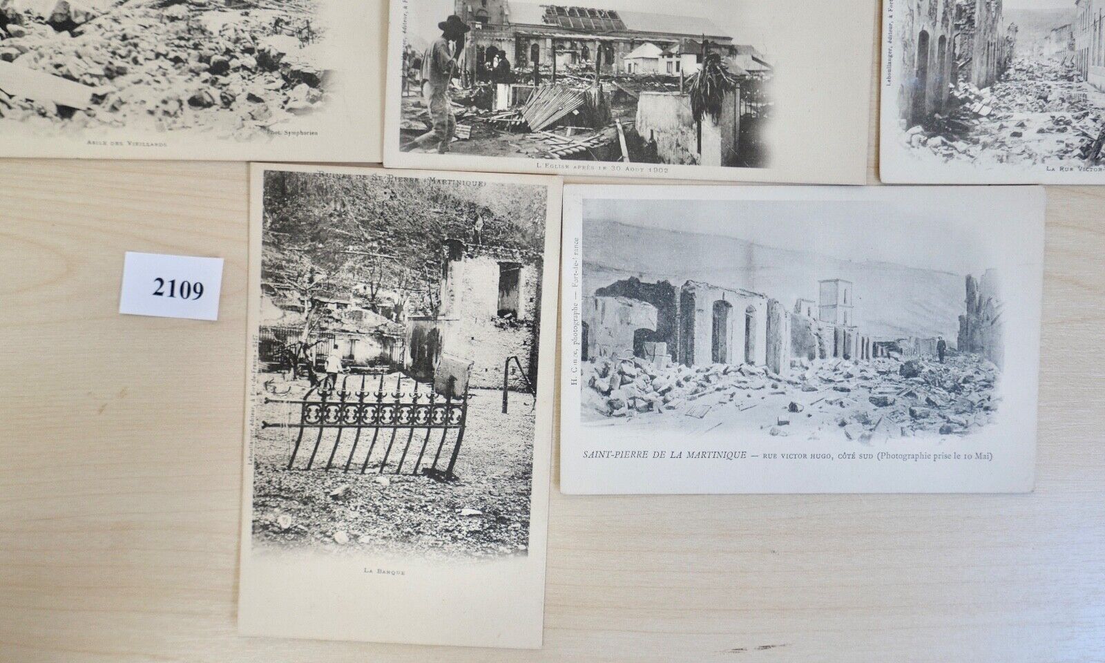 antike Ansichtskarten Postkarten " Ruines de Saint Pierre Martinique " - Antikhandel-Stuttgart