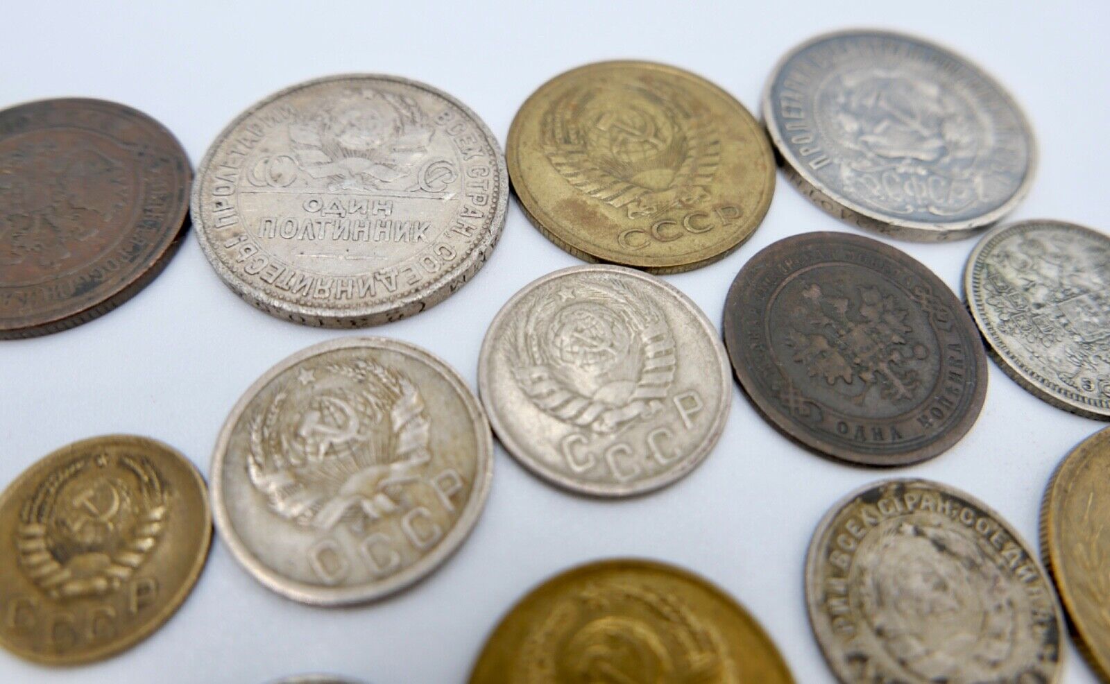 Posten Lot Konvolut Münzen Russland UDSSR KOPEKE 1870-1961 Silber - Antikhandel-Stuttgart