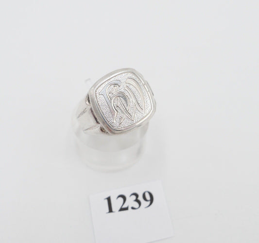 ART DECO Siegelring Monogramm HW WH Herrenring Ring 835 Silber Gr. 61 RW - Antikhandel-Stuttgart