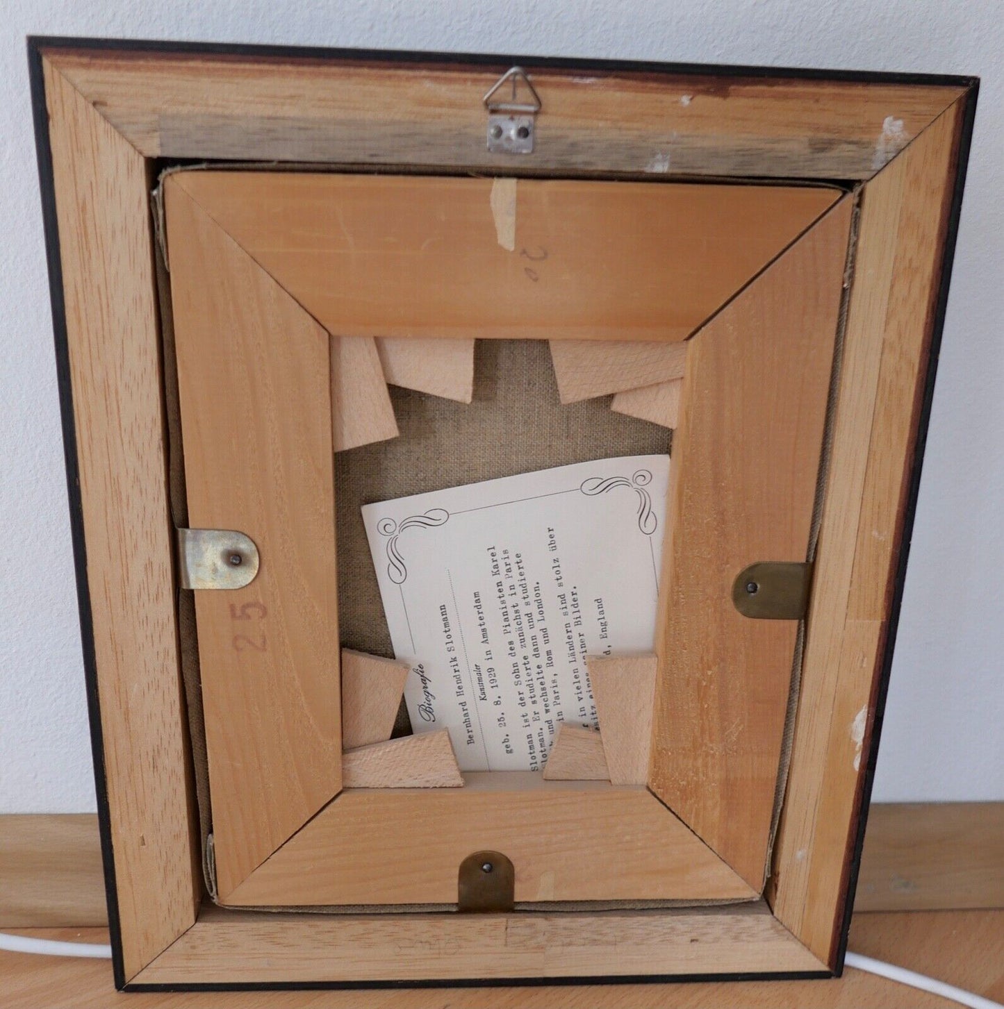 kleines Ölgemälde Niederlande B.H. Slotman Landschaft 32x27cm Leinwand - Antikhandel-Stuttgart