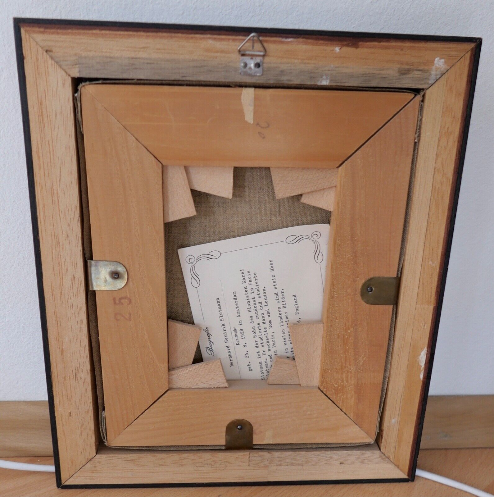 kleines Ölgemälde Niederlande B.H. Slotman Landschaft 32x27cm Leinwand - Antikhandel-Stuttgart