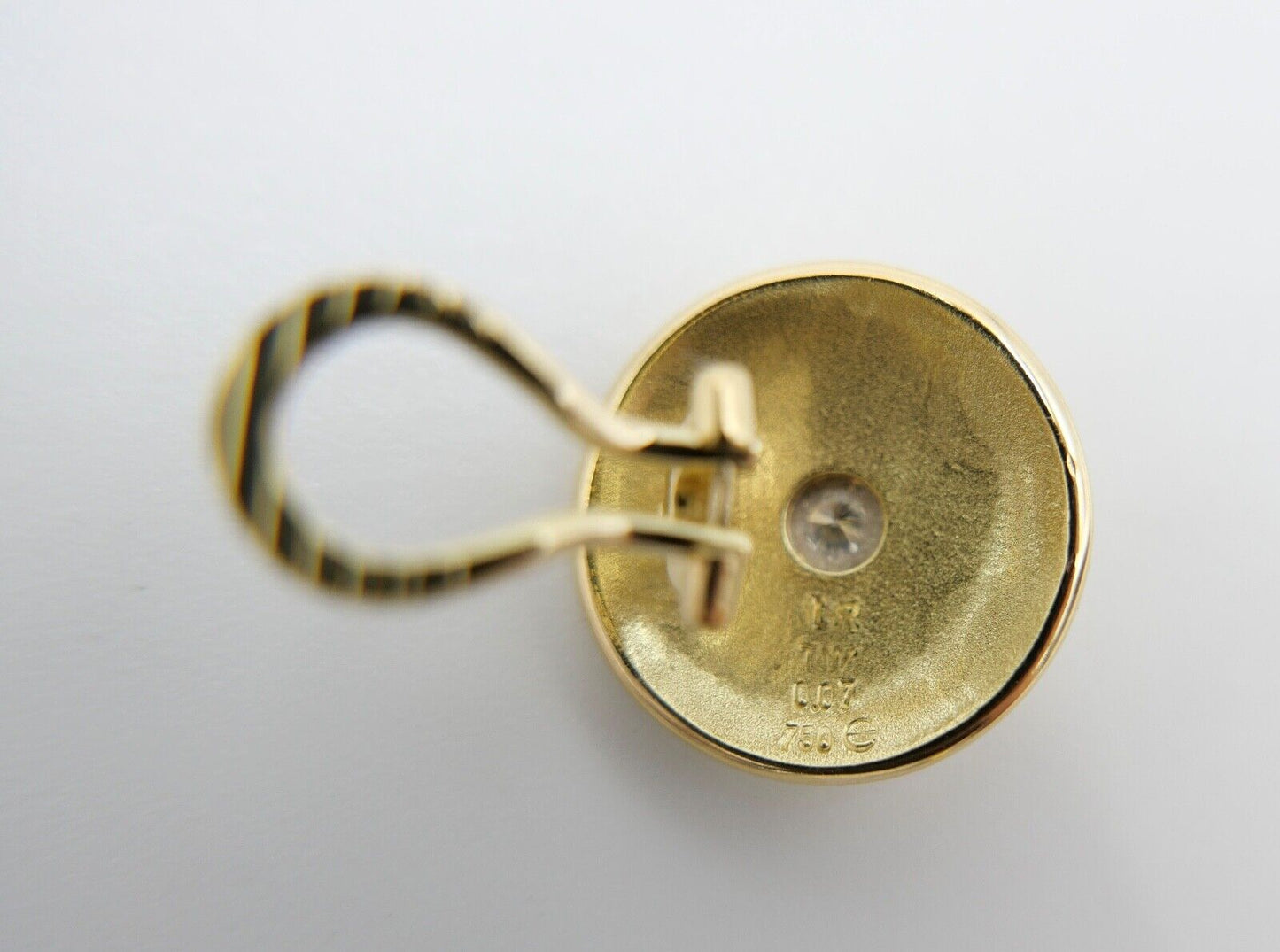 Ohrclips Ohrringe 750 18K Gold Brillanten 0,24 Ct Lupenrein ( aus einem Set ) - Antikhandel-Stuttgart